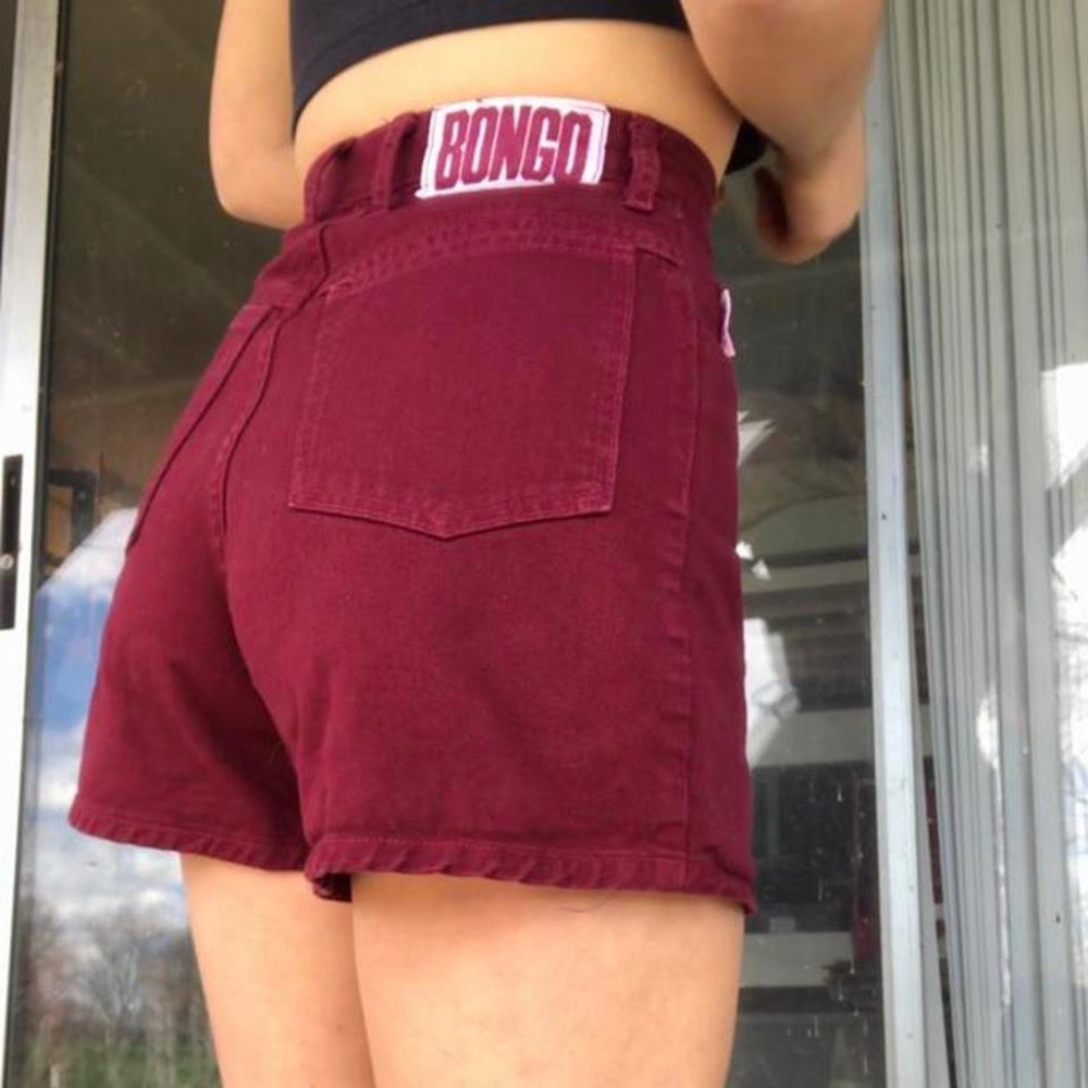 Vintage Maroon Raspberry High Waisted Bongo Shorts Size 23”/ Size 3